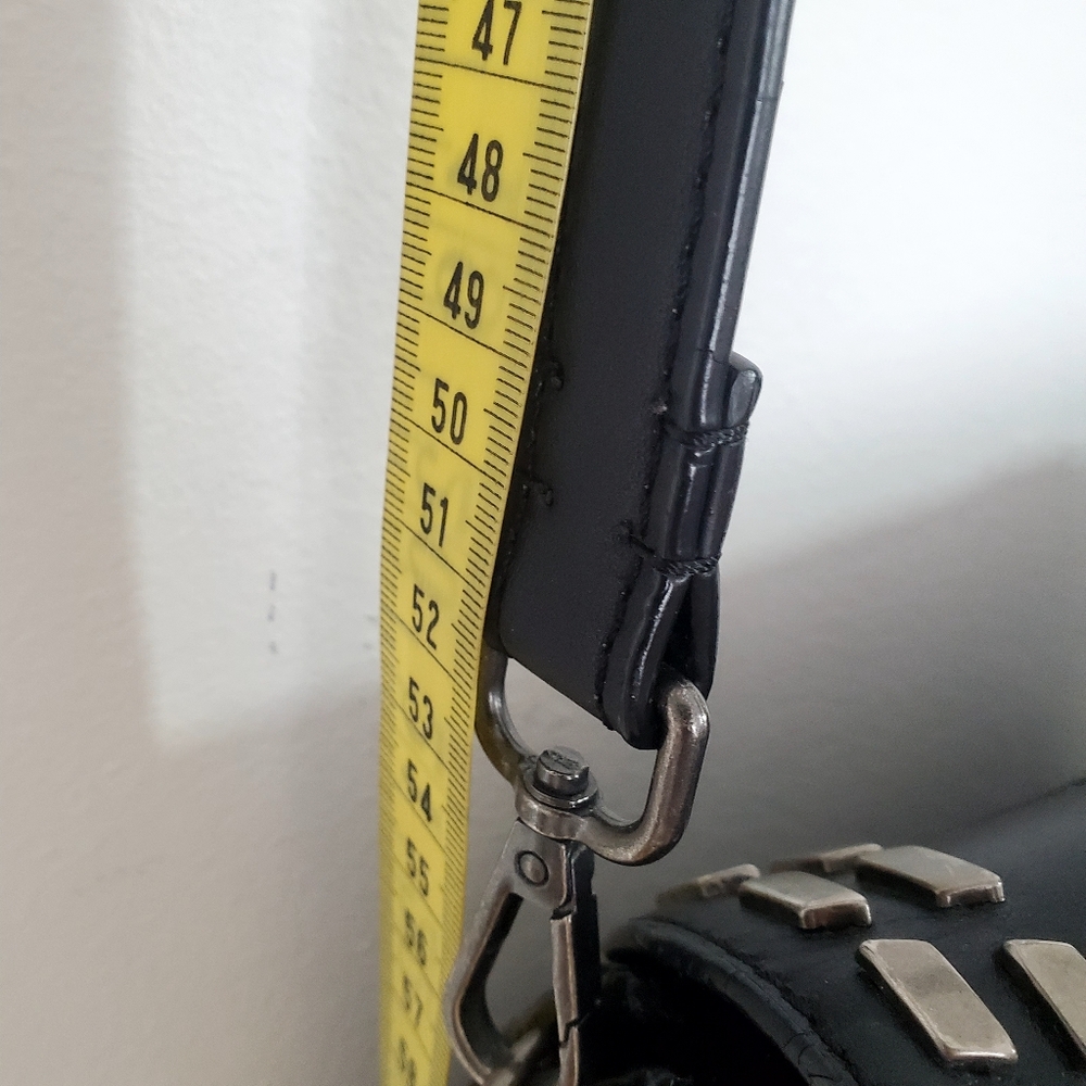 ZARA Western Black Fringe Crossbody Bag with Silver Buckle Detail - Picture 7 of 15